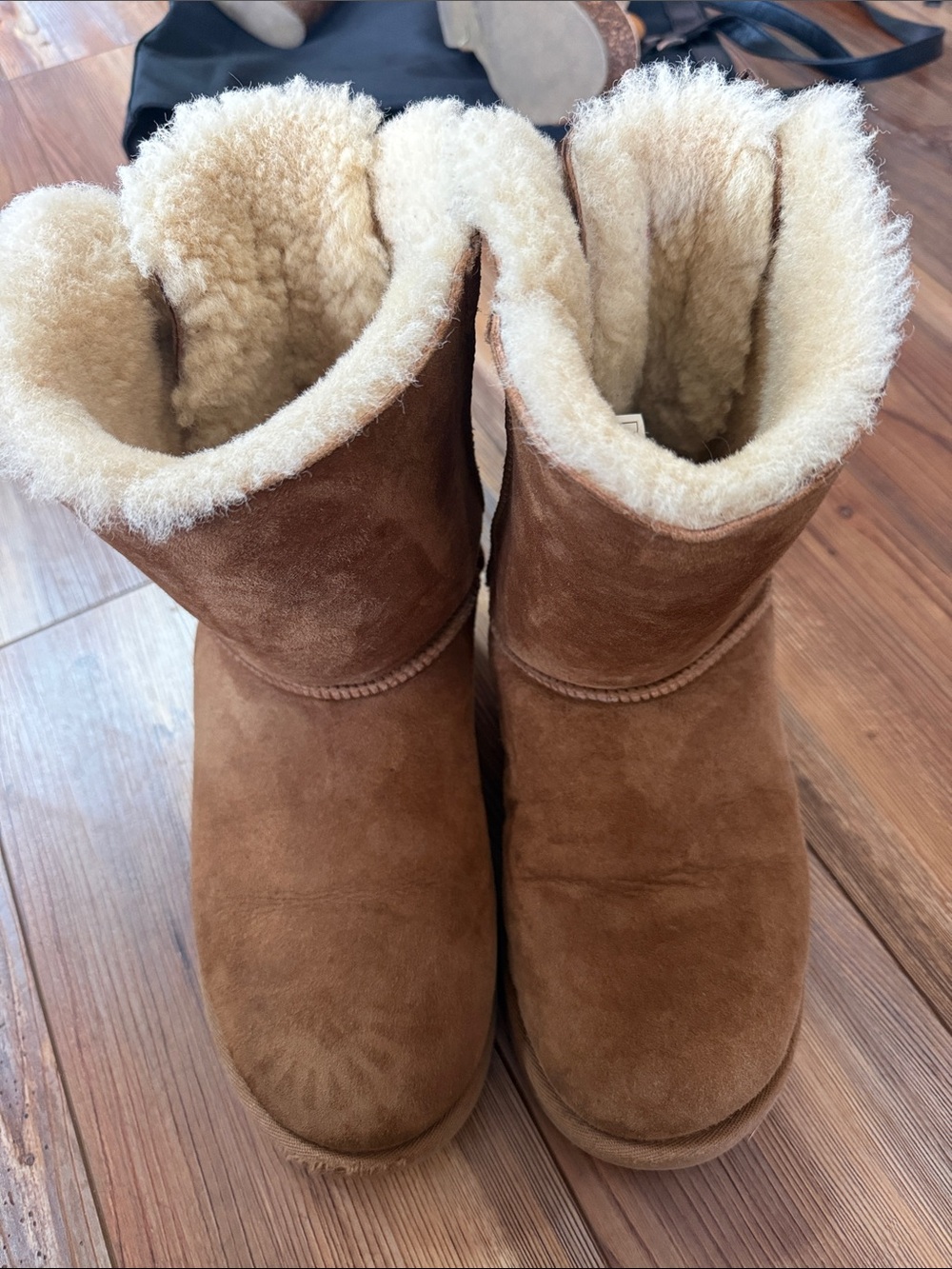 UGG Chestnut Shearling-Lined Short Boots